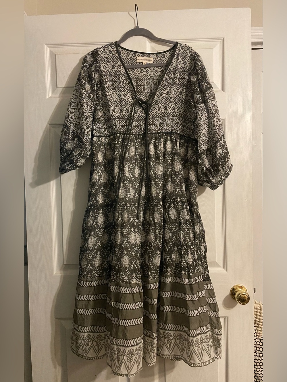 Daughters of India like new!Block print midi dress